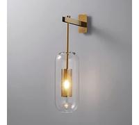 WQHPLMD Art Nouveau Iron Glass Wall Light - Bedroom, Living Room, Kitchen Lighting