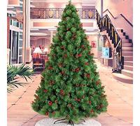 WQHPLMD Artificial Christmas Trees Decorate Artificial Christmas Tree Full Fir Tree With Pine Cone Christmas Tree Metal Stand For Seasonal Christmas Trees