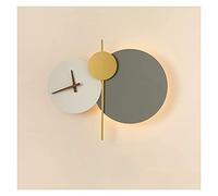 WQHPLMD Classic Rustic LED Wall Sconce with Artistic Clock for Living Room Bedroom and Study Lighting