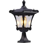 WQHPLMD Die-cast Aluminum Fence Post Light Waterproof Exterior Pillar Lamp Outdoor Post Cap Lamp Led European Style Pillar Light with Pier Mount Base Landscape Lighting Garden,Backyard,Courtyard