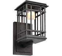 WQHPLMD E27 Wall Light - Rustic Aluminum Outdoor Sconce with Solar Energy LED