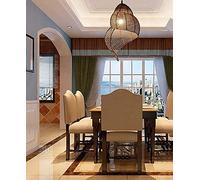 WQHPLMD Elegant Rustic Chandelier for Living Room and Bedroom - Grass Woven E27 Ceiling Fixture