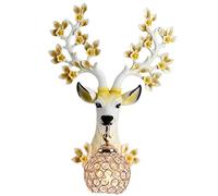 WQHPLMD Elegant Sconces for Living Room, Dining Room and Bedroom: Lucky Deer Head Wall Lamp