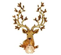 WQHPLMD Elegant Sconces for Living Room, Dining Room and Bedroom: Lucky Deer Head Wall Lamp