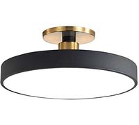 WQHPLMD Elegant Semi-Flush Mount Ceiling Lamp with Three Color Temperatures and Long Life LED Light Source