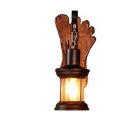 WQHPLMD Energy-Saving Nostalgic Wall Sconce - Brass Base & LED Lighting - Vintage Industrial Decor