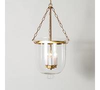 WQHPLMD Extra Large Clear Glass Coastal Pendant Light Matte Black Gold 3 Light Candle Black Farmhouse Ceiling Chandelier For Dining Room Vintage Hanging Lamp For Kitchen Living Room Traditional