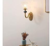WQHPLMD Glass And Ceramics Single Head Style Background Wall Decoration Lamp Head Sconces E14 Decoration Creative Creative Bedside Lamp