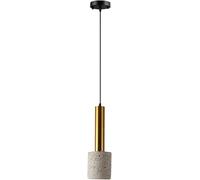 WQHPLMD Gray Concrete Linear Pendant Light Kitchen Island Pink Cement Black Gold Mid Century Chandelier Cylinder Farmhouse Industrial Hanging Lamp for Bedroom Dining Room Cafe Bar