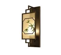 WQHPLMD Indoor Bedside Lamp Wall Wash Light Traditional Zen Wall Sconce Hanging Lamp with Fabric Lampshade E27 Wall Light for Living Room, Bedroom Bedside, Hotel Decoration, Staircase Corridor