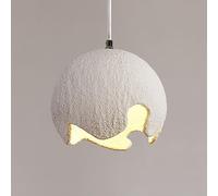 WQHPLMD Industrial Farmhouse Pendant Lights Kitchen Island Mid Century Single Hanging Lamp Grey Dark Brown Resin Shade Round Dining Room Chandelier for Bedroom Kitchen Island Restaurant