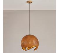WQHPLMD Industrial Farmhouse Pendant Lights Kitchen Island Mid Century Single Hanging Lamp Grey Dark Brown Resin Shade Round Dining Room Chandelier For Bedroom Kitchen Island Restaurant