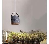 WQHPLMD Industrial Retro Cement Pendant Light Dome Ceiling Hanging Lamp, E26 Creative Concrete Chandelier, for Resturant Coffee Bar Decoration Suspension Lighting Fixture