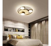 WQHPLMD led chandelier for small living room bedroom kitchen balcony black and white round gold lighting ceiling chandelier fix-white_d456cm