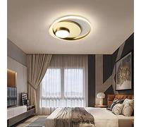 WQHPLMD led chandelier for small living room bedroom kitchen balcony black and white round gold lighting ceiling chandelier fix-white_d456cm