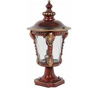 WQHPLMD Led Waterproof Patio Pillar Lights Post Cap Lamp Outdoor Landscape Beacons Lamp Deck Fence Outside Fixture Die-cast Aluminum with Water Glass Post Lanterns