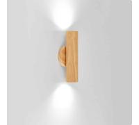 WQHPLMD Light LED 3000k Up Down Sconce Rustic Wood Mounted Indoor Cylinder Dimmable Vintage Farmhouse Bedside Lighting for Bedroom Hallway Stairway Living Room