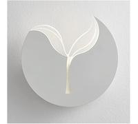 WQHPLMD Light Sturdy Decoration 's Room Lighting Sconce Mid Century Round Bedside Ultra-Thin Metal Lantern White Creative Sapling Lamp LED Wall Light