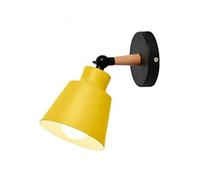 WQHPLMD Light Wall Lights Indoor Inside Adjustable Wood Art Deco Bedside lamp Bedroom Living Room loft to Stairs,12 * 13 cm,Yellow