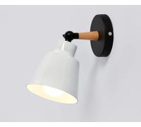 WQHPLMD Light Wall Lights Indoor Inside Adjustable Wood Art Deco Bedside lamp Bedroom Living Room loft to Stairs,12 * 13 cm,White