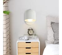 WQHPLMD Light Wall Lights Indoor s Metal Inside Colorful Art Deco Adjustable Bedside lamp Bedroom Living Room loft to Stairs,13 * 15cm,White