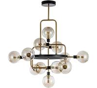 WQHPLMD Luxurious Metal Sputnik Chandelier Process Plating,12 Heads Crystal Ceiling Lamp G9 Without