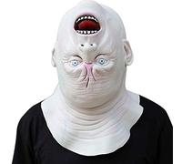 WQHPLMD Masquerade Creepy Scary Halloween Cosplay Costume Mask Latex Horror for Unisex Adults Party Decoration Props Devil Dancing Head Cover,Head Down Mask
