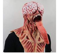 WQHPLMD Masquerade Creepy Scary Halloween Cosplay Costume Mask Latex Horror for Unisex Adults Party Decoration Props Devil Dancing Head Cover,Long Tongue