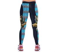 WQHPLMD Masquerade Halloween Yoga Leggings for Women Compression Skinny Stretchy Pencil Tights High Waist 3D Sport Running Gym Workout Fitness Plus Size Pants Ladies Pumpkin,Zombie Cat,S