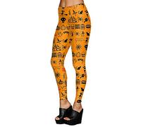 WQHPLMD Masquerade Halloween Yoga Leggings for Women Compression Skinny Stretchy Pencil Tights High Waist 3D Sport Running Gym Workout Fitness Plus Size Pants Ladies Pumpkin,Orange,Large
