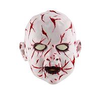 WQHPLMD Masquerade Novelty Latex Horror Masks/Halloween Costumn for Party/Scary Head Mask Face for Adult/Old Man Mask with Hair for Halloween Party,R