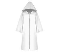 WQHPLMD Masquerade Unisex Adult Grim Reaper Costume - Creepy Halloween Rope with Hood for Halloween Cosplay Party Decoration,White,*L