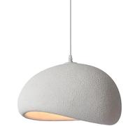WQHPLMD Mid Century Dome Pendant Lighting Resin Concrete Coastal Staircase Chandelier Foyer White Gray Industrial Farmhouse Hanging Lamp for Living Room Bedroom Kitchen Restaurant Hallway