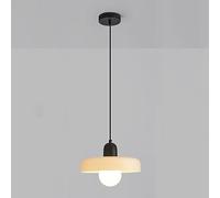 WQHPLMD Mid Century Pendant Lights Vintage Industrial Black White Glass Hanging Lamp Amber Retro Orange Farmhouse Chandelier for Kitchen Island Dinning Room Bedroom Restaurant