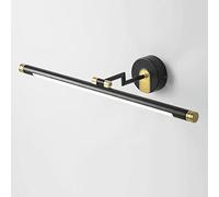 WQHPLMD Minimalist Bathroom Vanity Lights - Adjustable Copper LED Mirror Lamp with Anti-Fog Function and Full Coverage