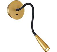 WQHPLMD Minimalist Bronze Bedside Lamp LED Reading Light - 3W Bedroom Mounting Fixture