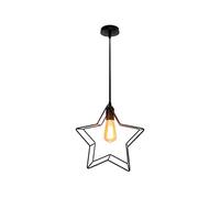 WQHPLMD Minimalist Pendant Light Creative Personality Five-pointed Star Single-head/three-head Chandelier LOFT Industrial Style Wrought Iron Decorative Hanging Lamp E27 Lamp Holder