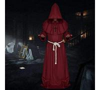 WQHPLMD Mystery Masquerade Man Costume - Large Wine Red Adult Cosplay for Halloween Party