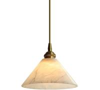 WQHPLMD Natural Alabaster Glass Pendant Light Bowl Looking Kitchen Island Hanging Lamp Over Sink Gold White Marble Stone Ceiling Chandelier for Dining Room Bedroom Bedside Hallway Restaurant