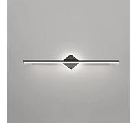 WQHPLMD Nordic Black LED Vanity Lamp with Acrylic Shade for Bathroom and Makeup - 40CM, 60CM, 80CM