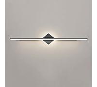 WQHPLMD Nordic Black LED Vanity Lamp with Acrylic Shade for Bathroom and Makeup - 40CM, 60CM, 80CM