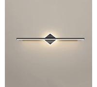 WQHPLMD Nordic Black LED Vanity Lamp with Acrylic Shade for Bathroom and Makeup - 40CM, 60CM, 80CM