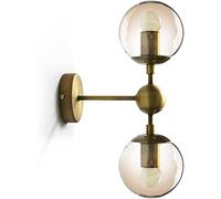 WQHPLMD Nordic Clear Glass Wall Light Magic Bean Metal Wall Mount Sconce Fixture Indoor Bedside Lamp Restaurant Bedroom Living Room Decoration Lighting Fixture