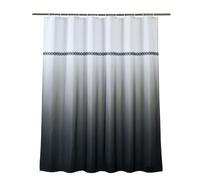WQHPLMD Ombre Fabric, Bathtub Shower Curtain with Hooks Gradient Black, 78x78 inch Wet Room Decorative