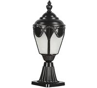 WQHPLMD Outdoor Column Lamp Vintage Decorative Lighting Deck Fence Post Cap Light Black Finish Post Lamp Fixture Rustproof Waterproof Pillar Lamp for Yard, Garden,Under The Corridor