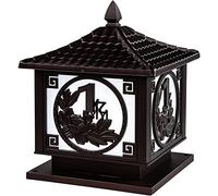WQHPLMD Outdoor Landscape Beacons Lamp Garden Patio Post Lanterns Cast Aluminum Lawn Light with Acrylic Shade Waterproof Industrial Post Lamp Fixture