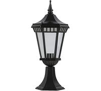 WQHPLMD Outdoor Walkway Lights Rainproof Aluminum Glass Post Cap Light Garden Lights Waterproof Patio Decorative Pillar Light Pier Mount Vintage Post Lamp with Glass Shade