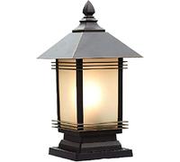 WQHPLMD Retro Aluminum Outdoor Lantern with Waterproof and Rustproof Features - Ideal for Garden Lighting