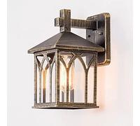 WQHPLMD Retro Victorian Wall Lantern - Black Finish, Elegant Outdoor Lighting for Living Rooms & Bedrooms