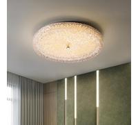 WQHPLMD Round Crystal Ceiling LED Light Flush Mount Closet Close To Ceiling Light Luxury Glass Contemporary Hallway Ceiling Light Fixtures For Bedroom Dining Room Kitchen Living Room Bathroom Fo